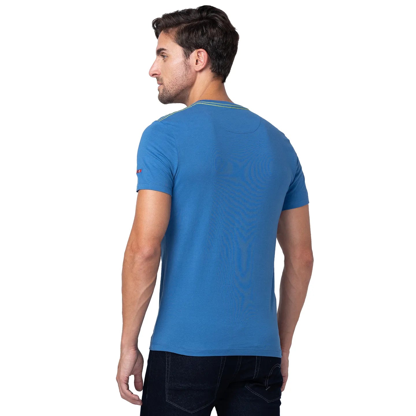 Blue Regular Fit Men's Short Sleeves T-Shirt by Being Human Clothing