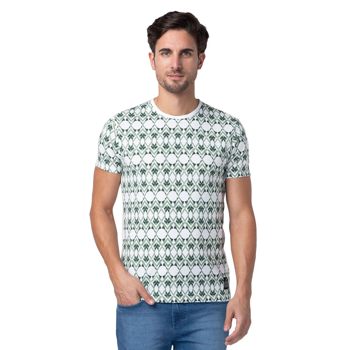 White Regular Fit Round Neck Men's T-Shirt by Being Human Clothing