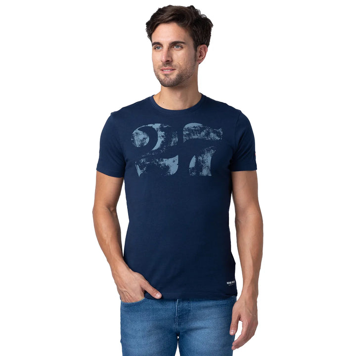 Blue Regular Fit Men's Short Sleeves T-Shirt by Being Human Clothing