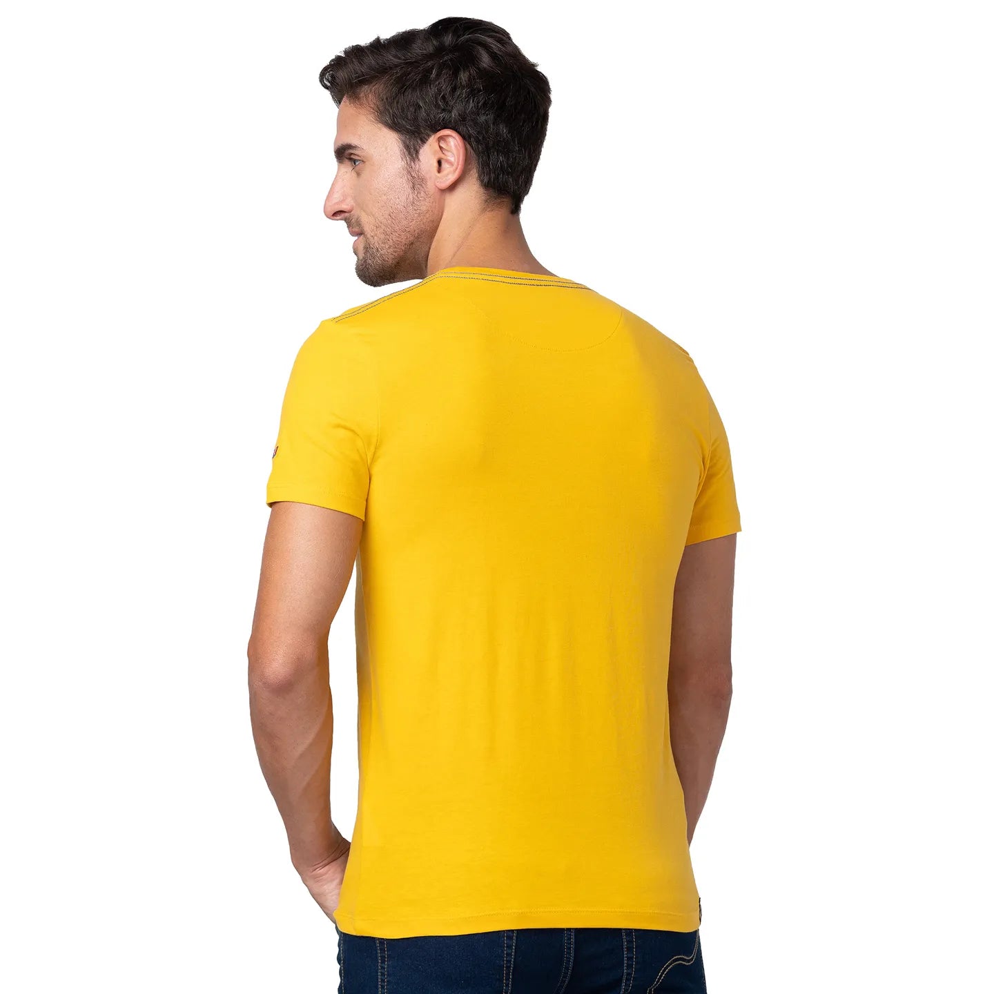 Yellow Regular Fit Men's Short Sleeves T-Shirt by Being Human Clothing