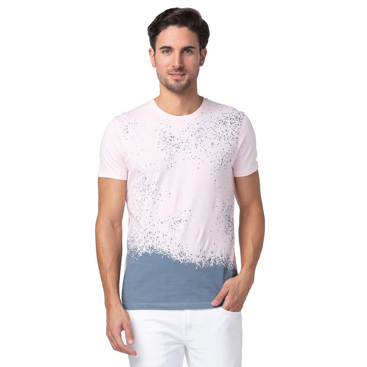 Pink Regular Fit Men's Short Sleeves T-Shirt by Being Human Clothing