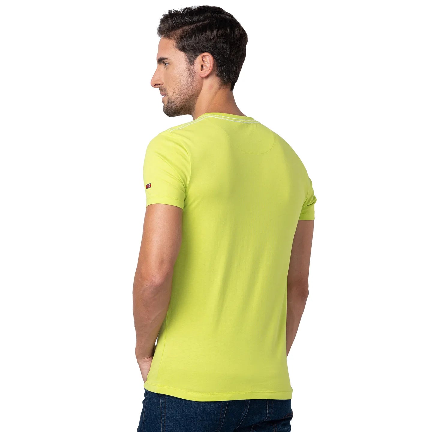Being Human Clothing Men Regular Fit Crew Neck T-Shirts-Lime Punch