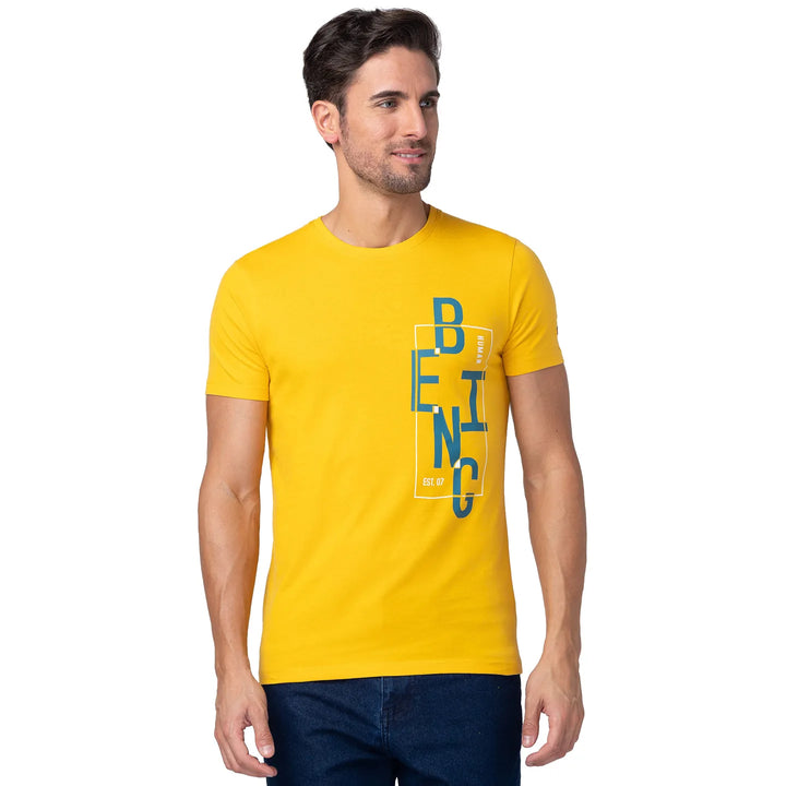 Yellow Regular Fit Men's Short Sleeves T-Shirt by Being Human Clothing