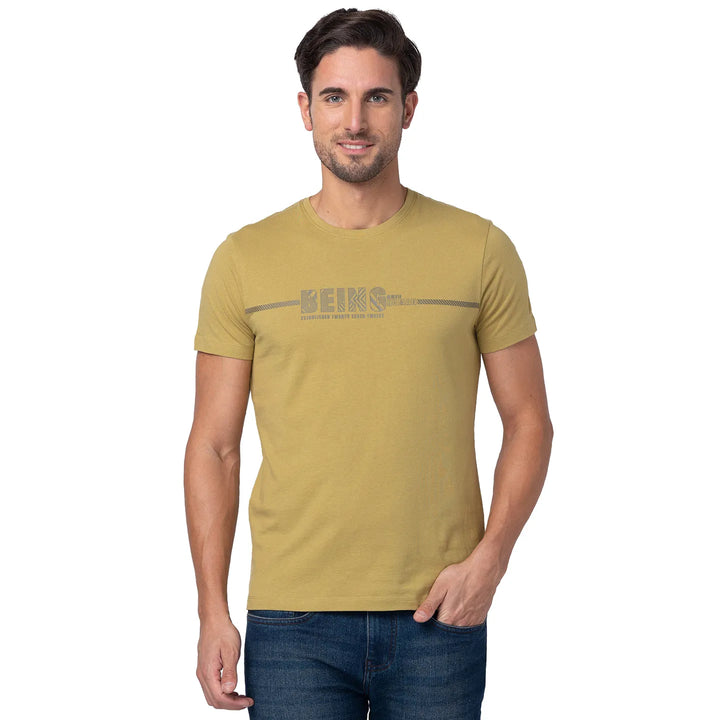 Brown Regular Fit Men's Short Sleeves T-Shirt by Being Human Clothing