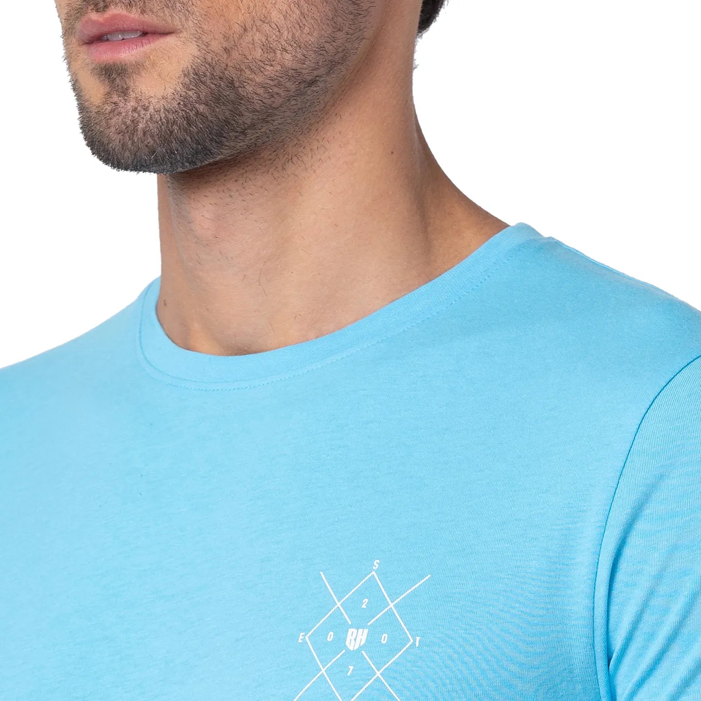 Blue Regular Fit Men's Short Sleeves T-Shirt by Being Human Clothing