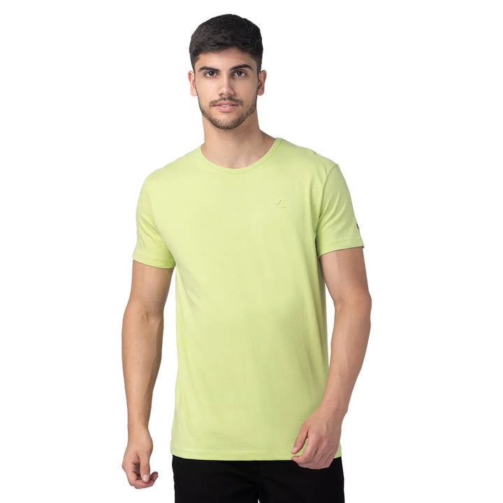 Green Slim Fit Men's Short Sleeves T-Shirt by Being Human Clothing