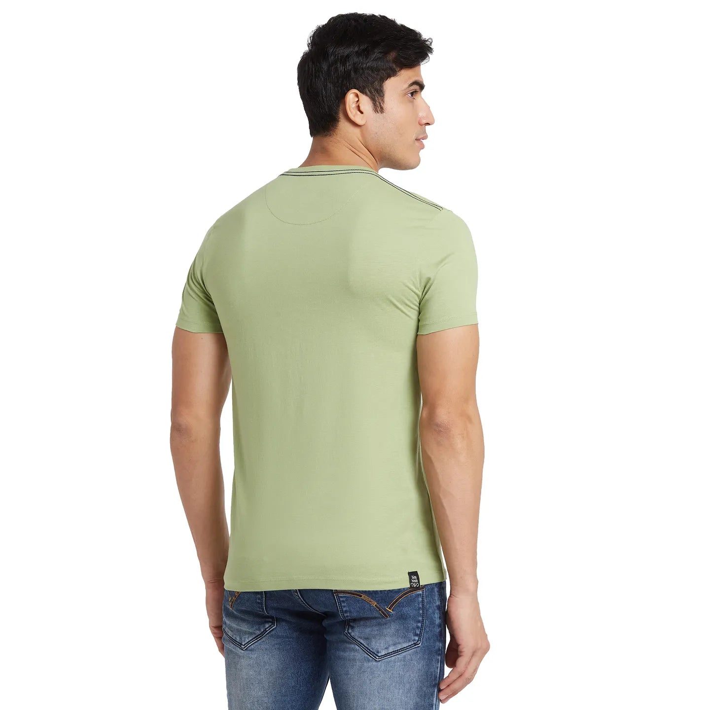 Grey Regular Fit Round Neck Men's T-Shirt by Being Human Clothing