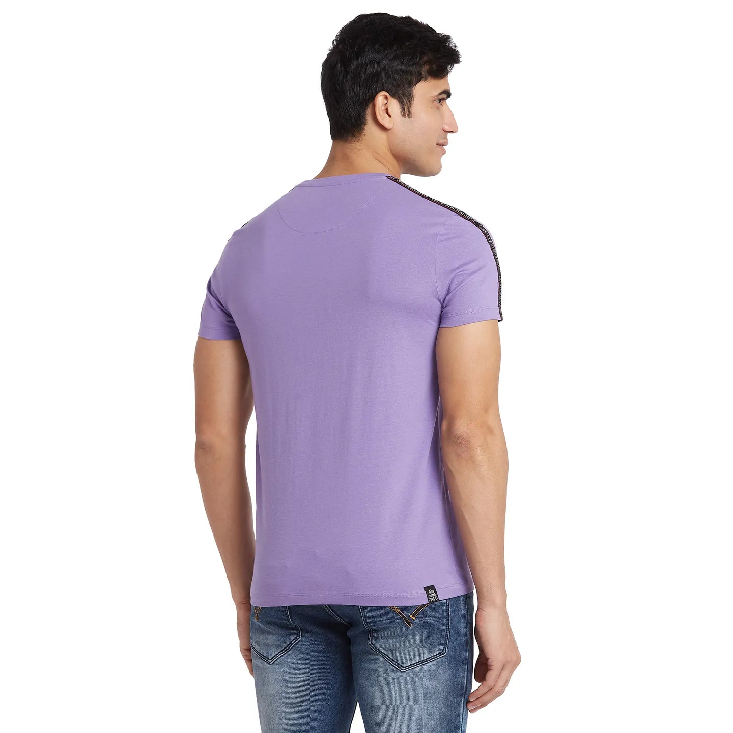 Paisley Purple Regular Fit Round Neck Men's T-Shirt by Being Human Clothing