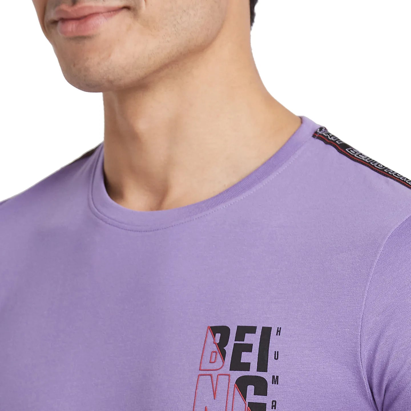 Paisley Purple Regular Fit Round Neck Men's T-Shirt by Being Human Clothing