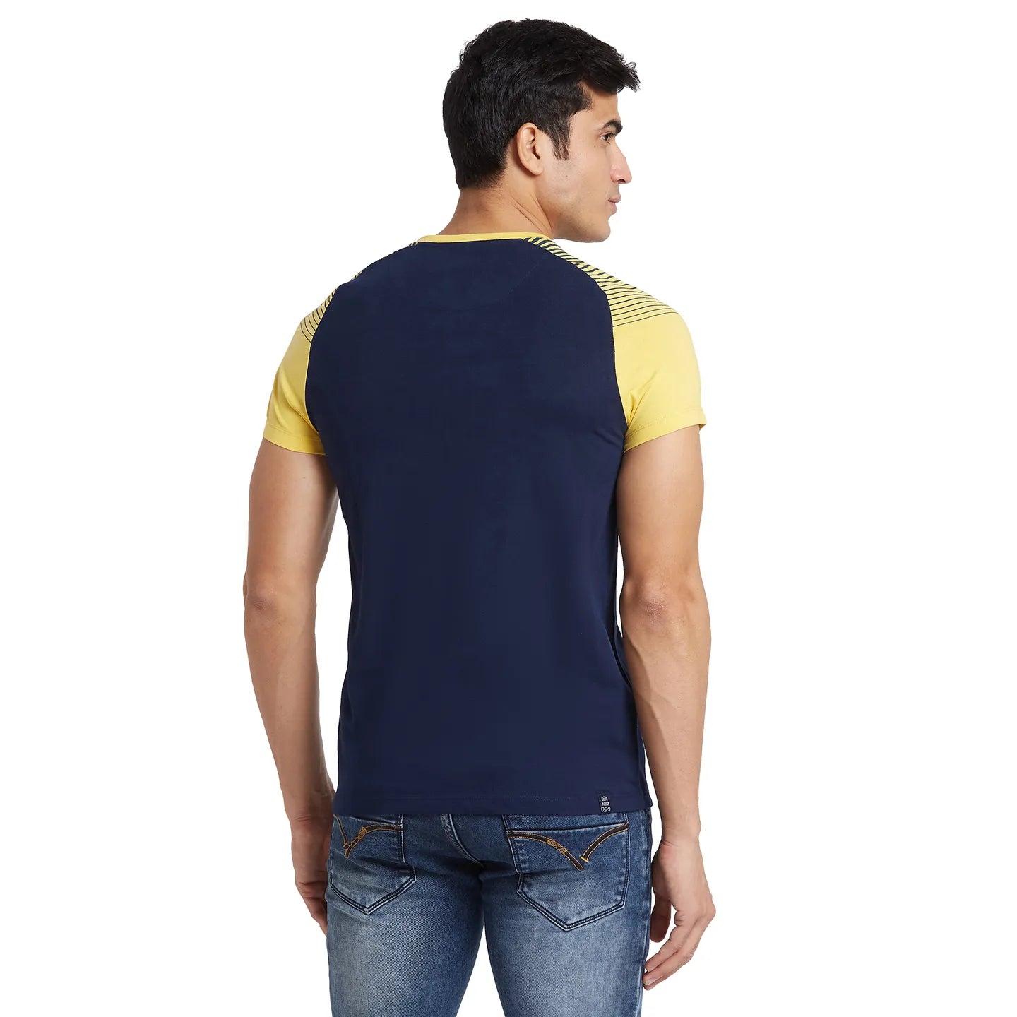 Blue Regular Fit Men's Short Sleeves T-Shirt by Being Human Clothing