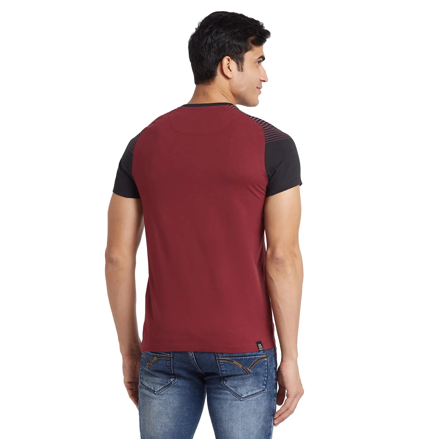 Red Regular Fit Round Neck Men's T-Shirt by Being Human Clothing