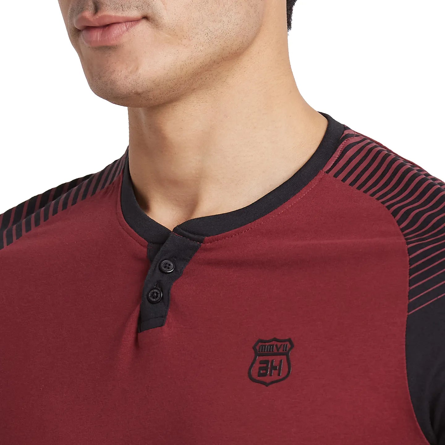 Red Regular Fit Round Neck Men's T-Shirt by Being Human Clothing