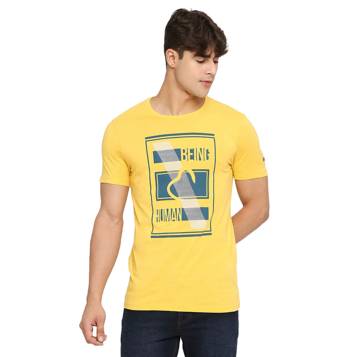 Purple Regular Fit Men's Short Sleeves T-Shirt by Being Human Clothing