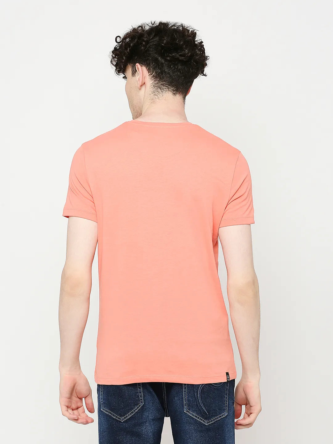 Orange Regular Fit Men's Short Sleeves T-Shirt by Being Human Clothing