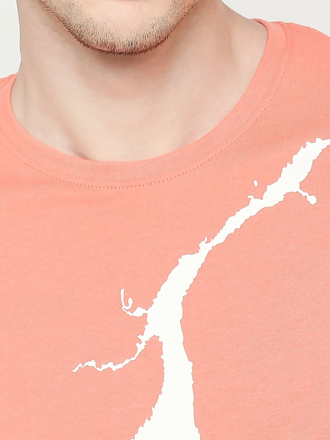 Orange Regular Fit Men's Short Sleeves T-Shirt by Being Human Clothing