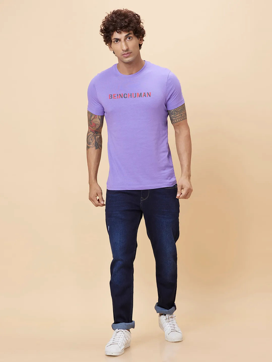 Being Human Clothing Men  T-Shirts-Purple