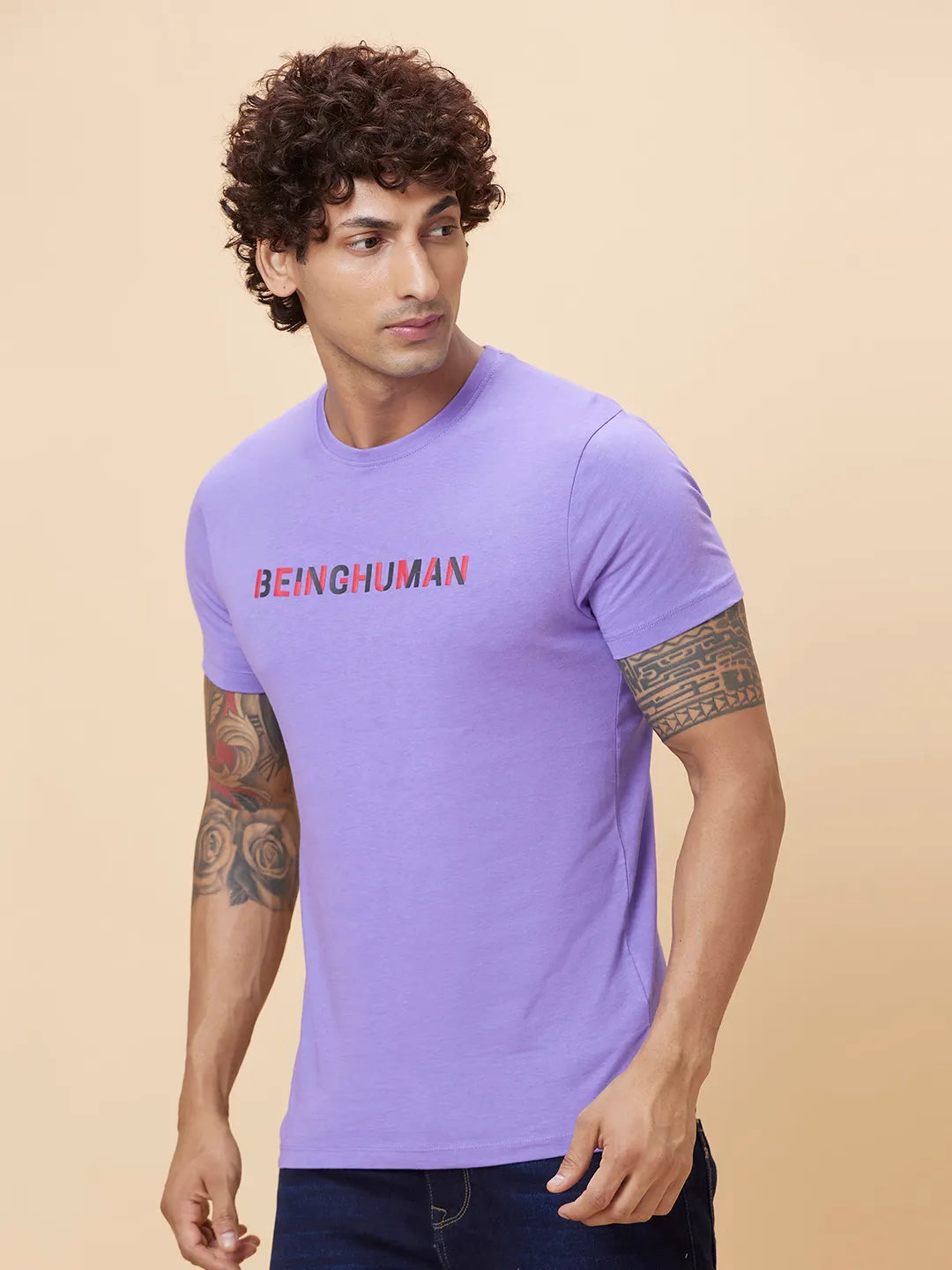 Being Human Clothing Men  T-Shirts-Purple
