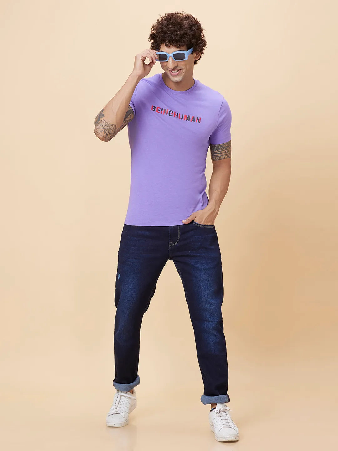Being Human Clothing Men  T-Shirts-Purple