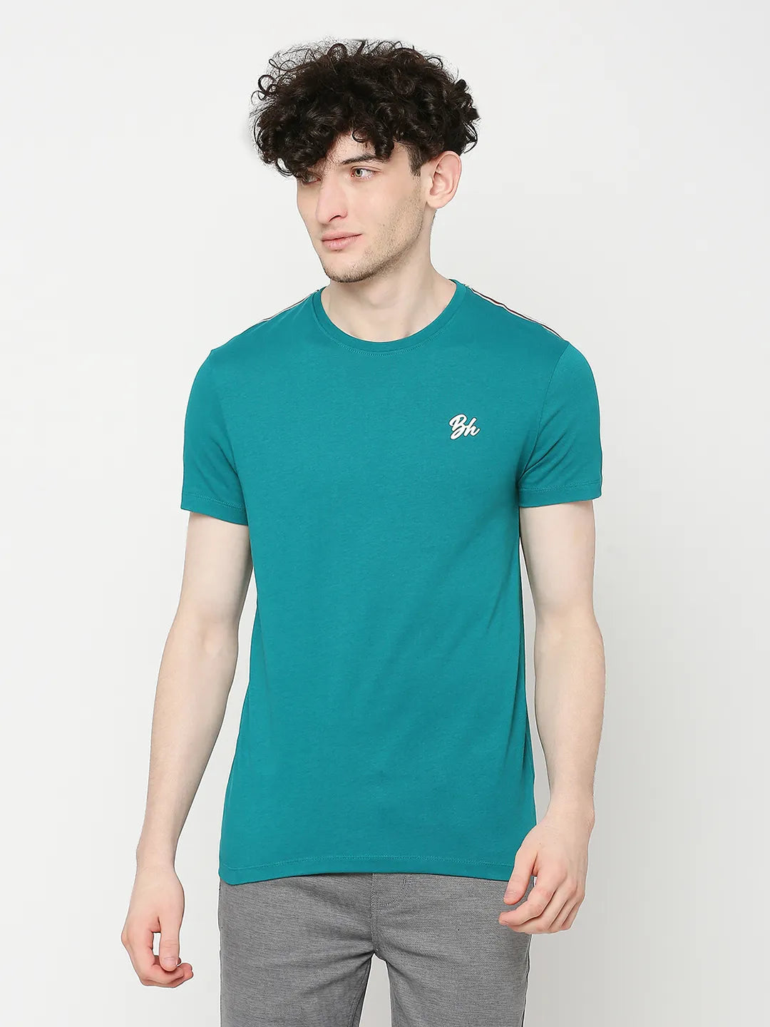 Blue Regular Fit Men's Short Sleeves T-Shirt by Being Human Clothing