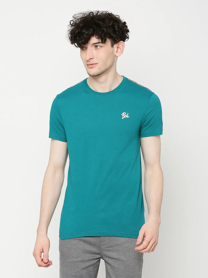 Blue Regular Fit Men's Short Sleeves T-Shirt by Being Human Clothing