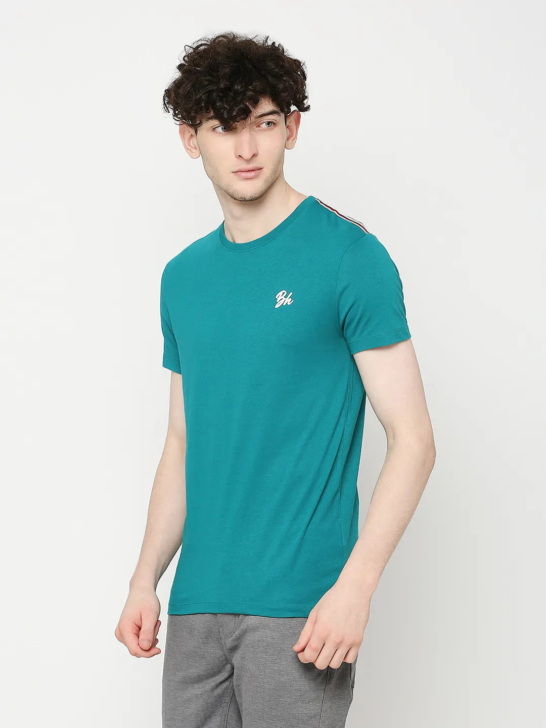 Blue Regular Fit Men's Short Sleeves T-Shirt by Being Human Clothing