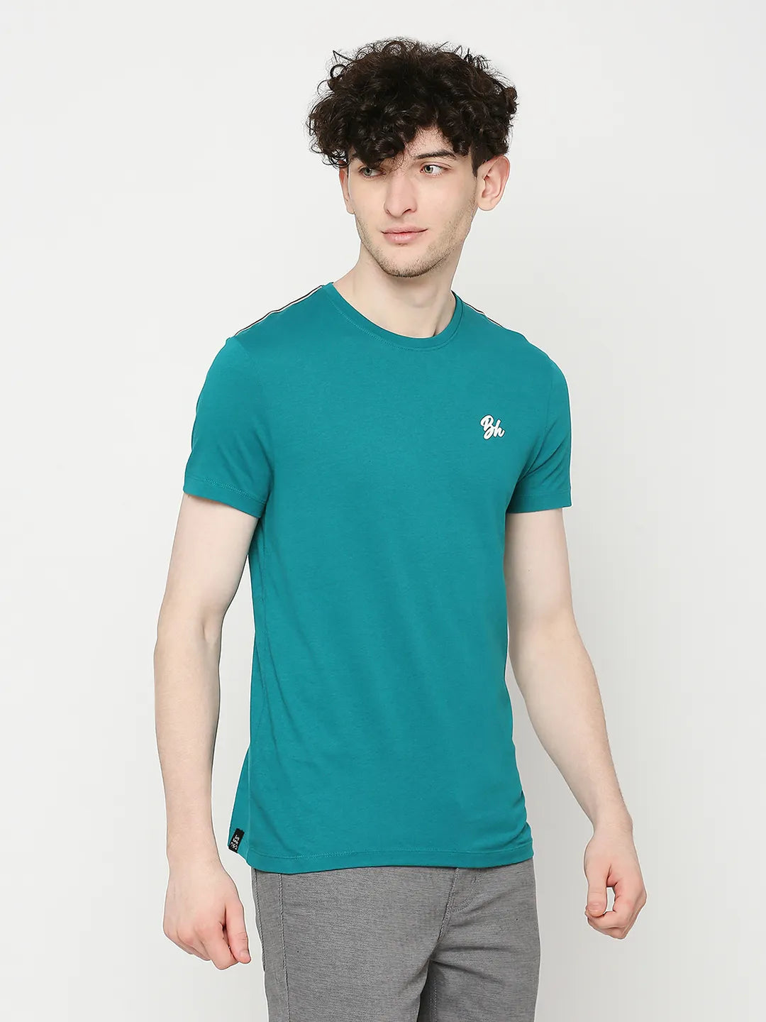 Blue Regular Fit Men's Short Sleeves T-Shirt by Being Human Clothing