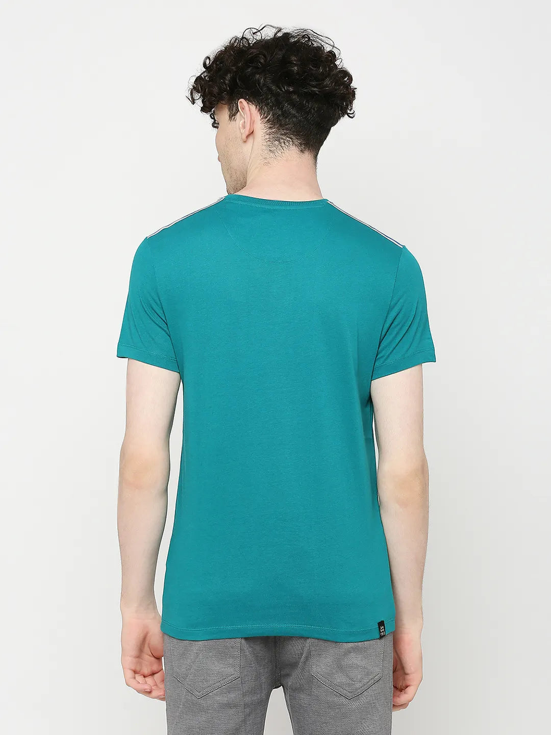 Blue Regular Fit Men's Short Sleeves T-Shirt by Being Human Clothing