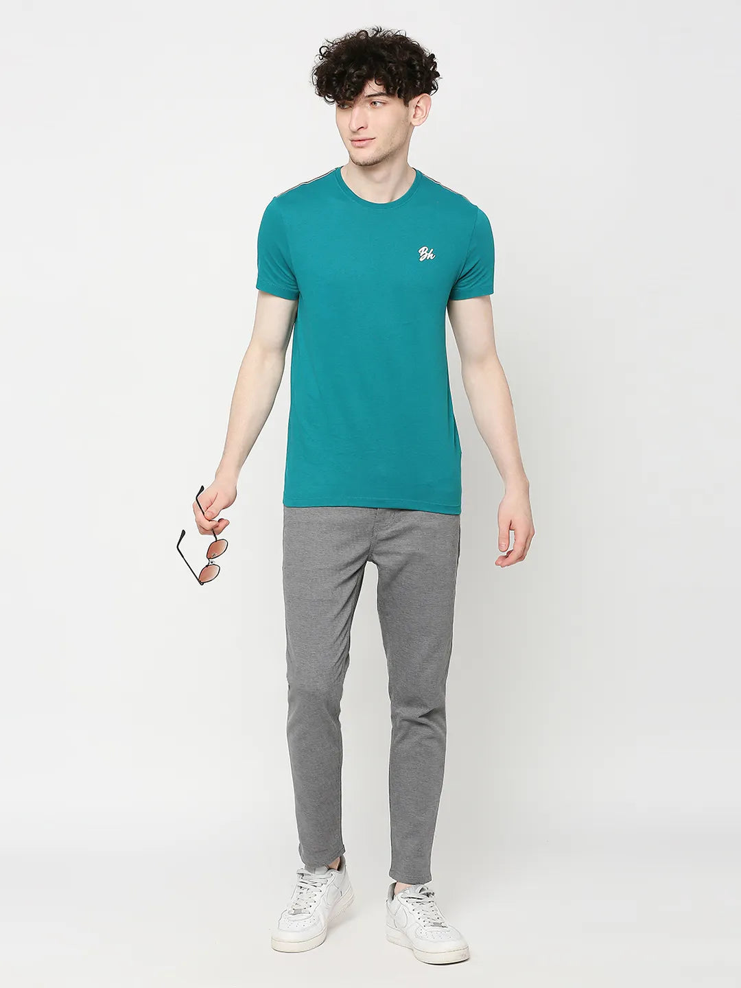 Blue Regular Fit Men's Short Sleeves T-Shirt by Being Human Clothing