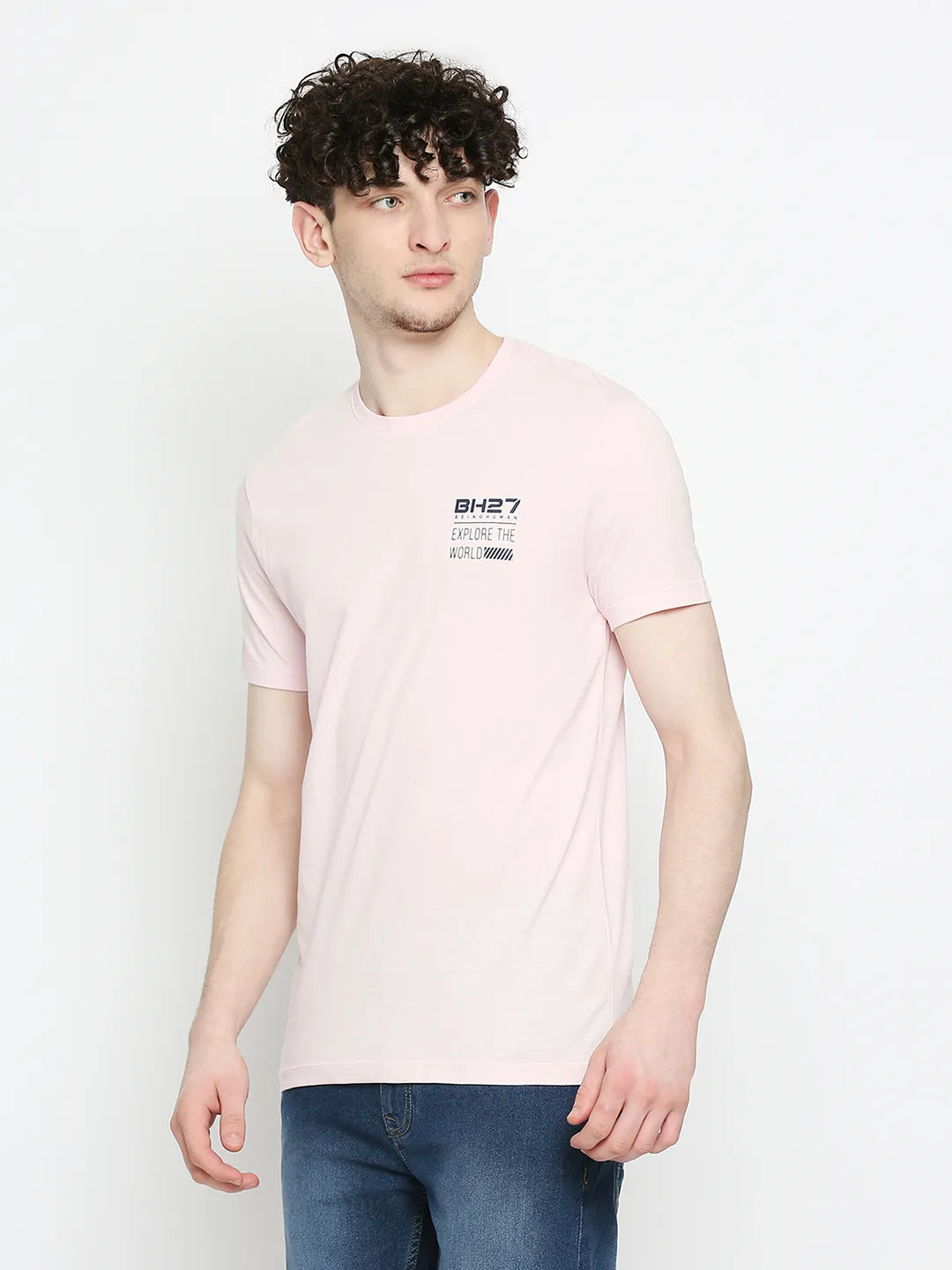 Purple Regular Fit Men's Short Sleeves T-Shirt by Being Human Clothing