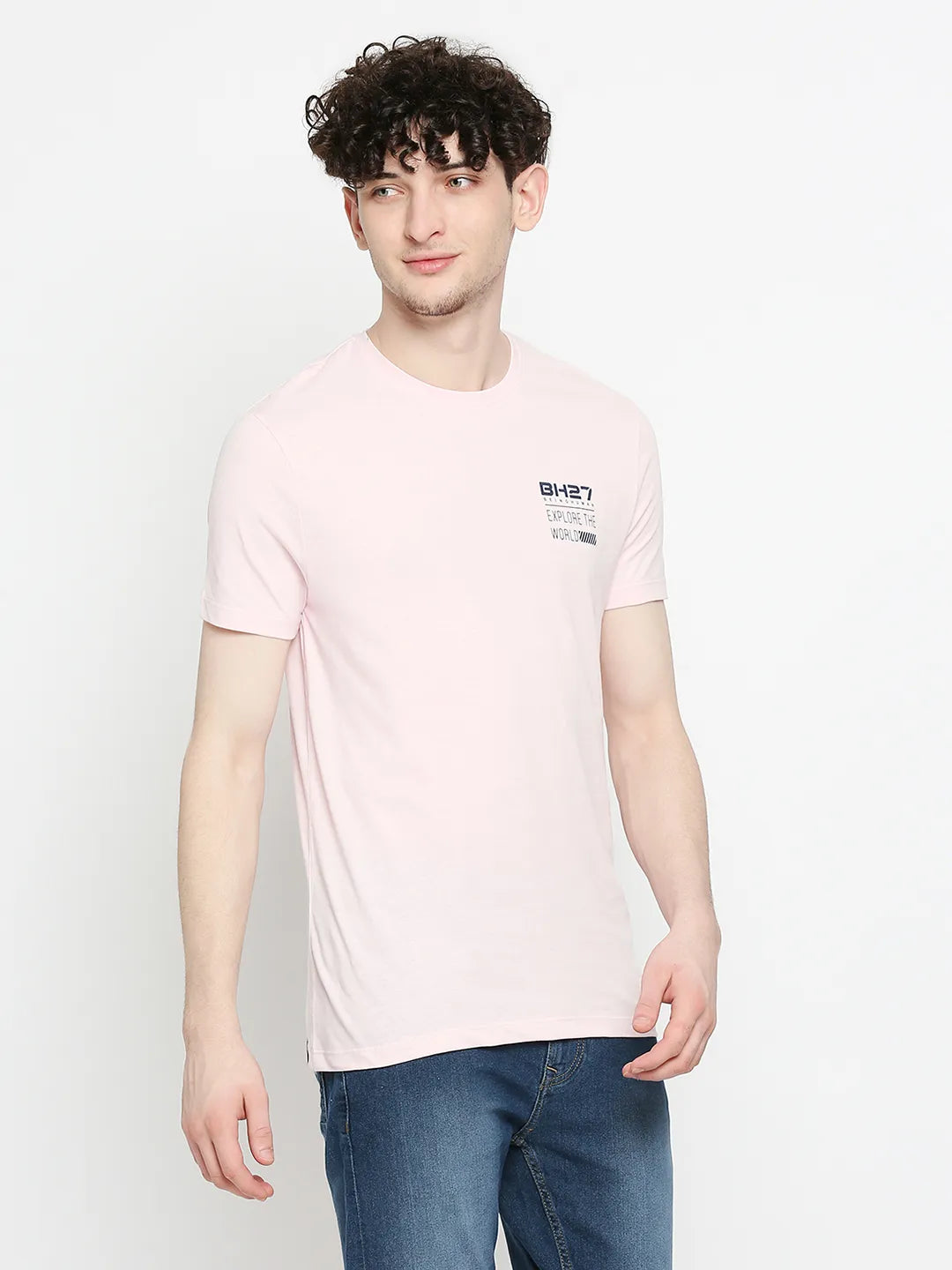 Purple Regular Fit Men's Short Sleeves T-Shirt by Being Human Clothing