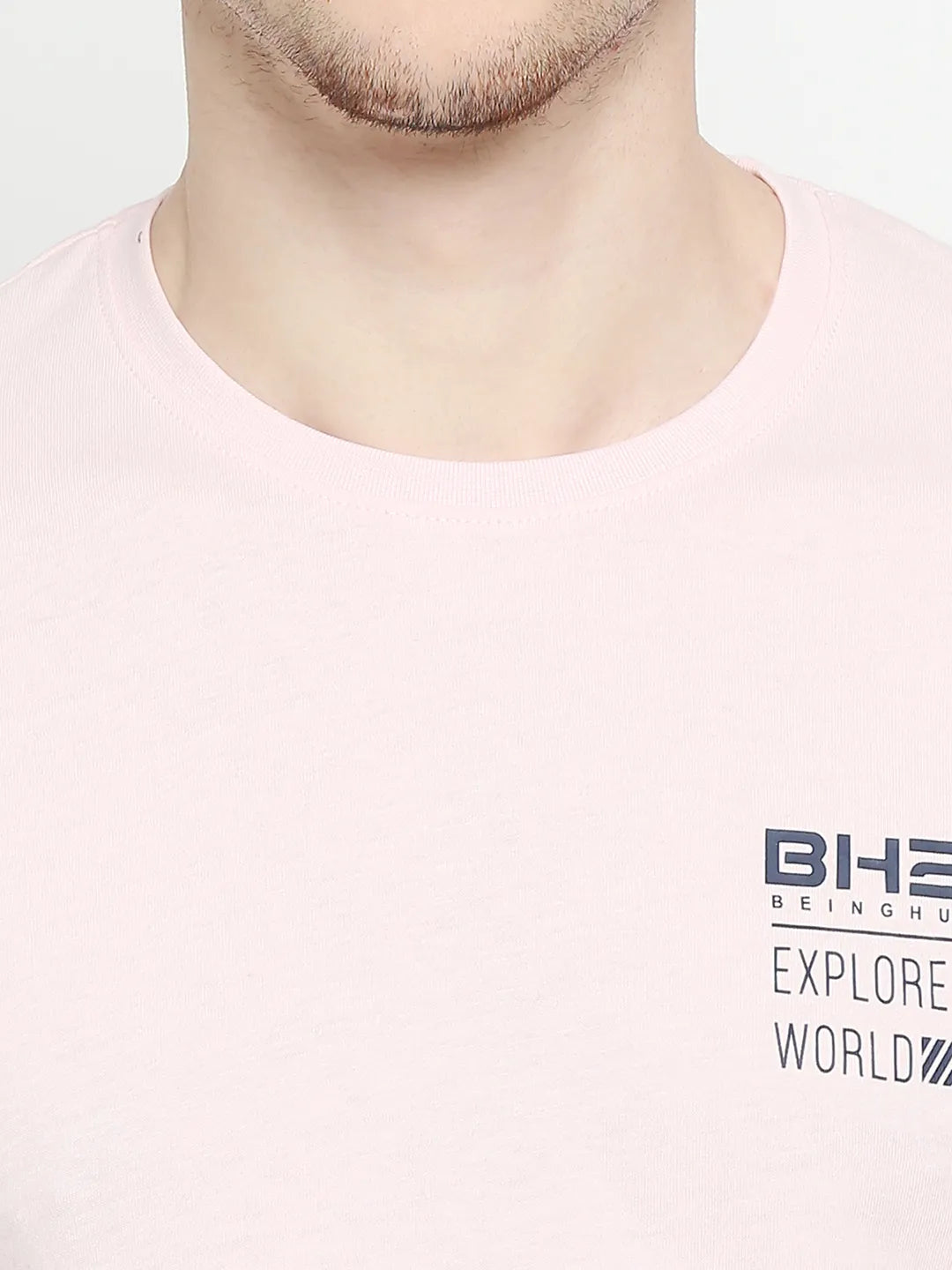 Purple Regular Fit Men's Short Sleeves T-Shirt by Being Human Clothing