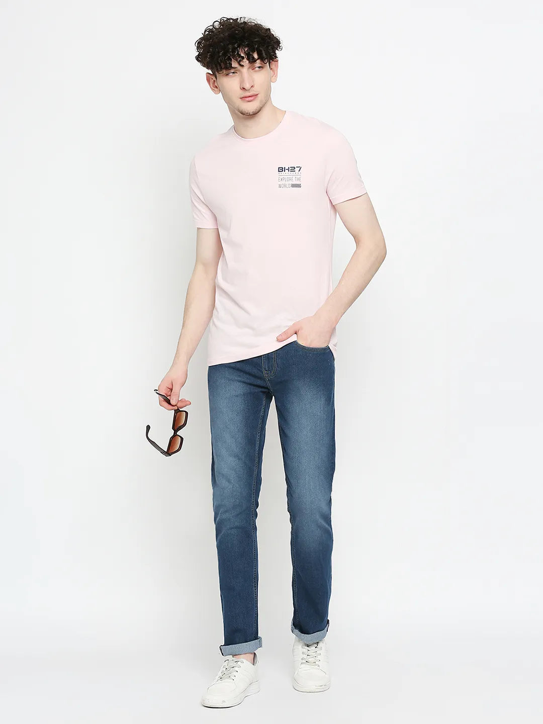 Purple Regular Fit Men's Short Sleeves T-Shirt by Being Human Clothing