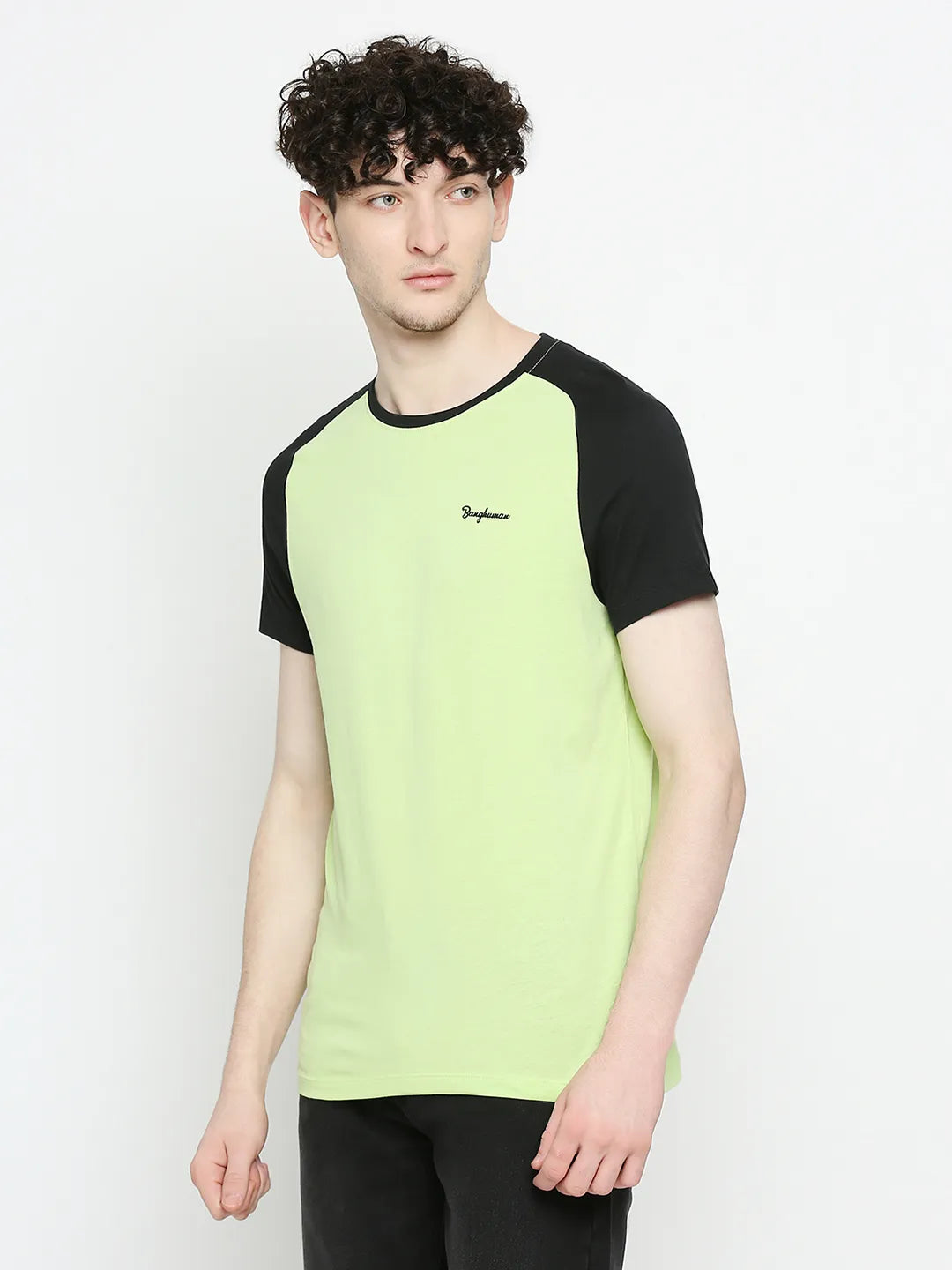 Green Regular Fit Men's Short Sleeves T-Shirt by Being Human Clothing