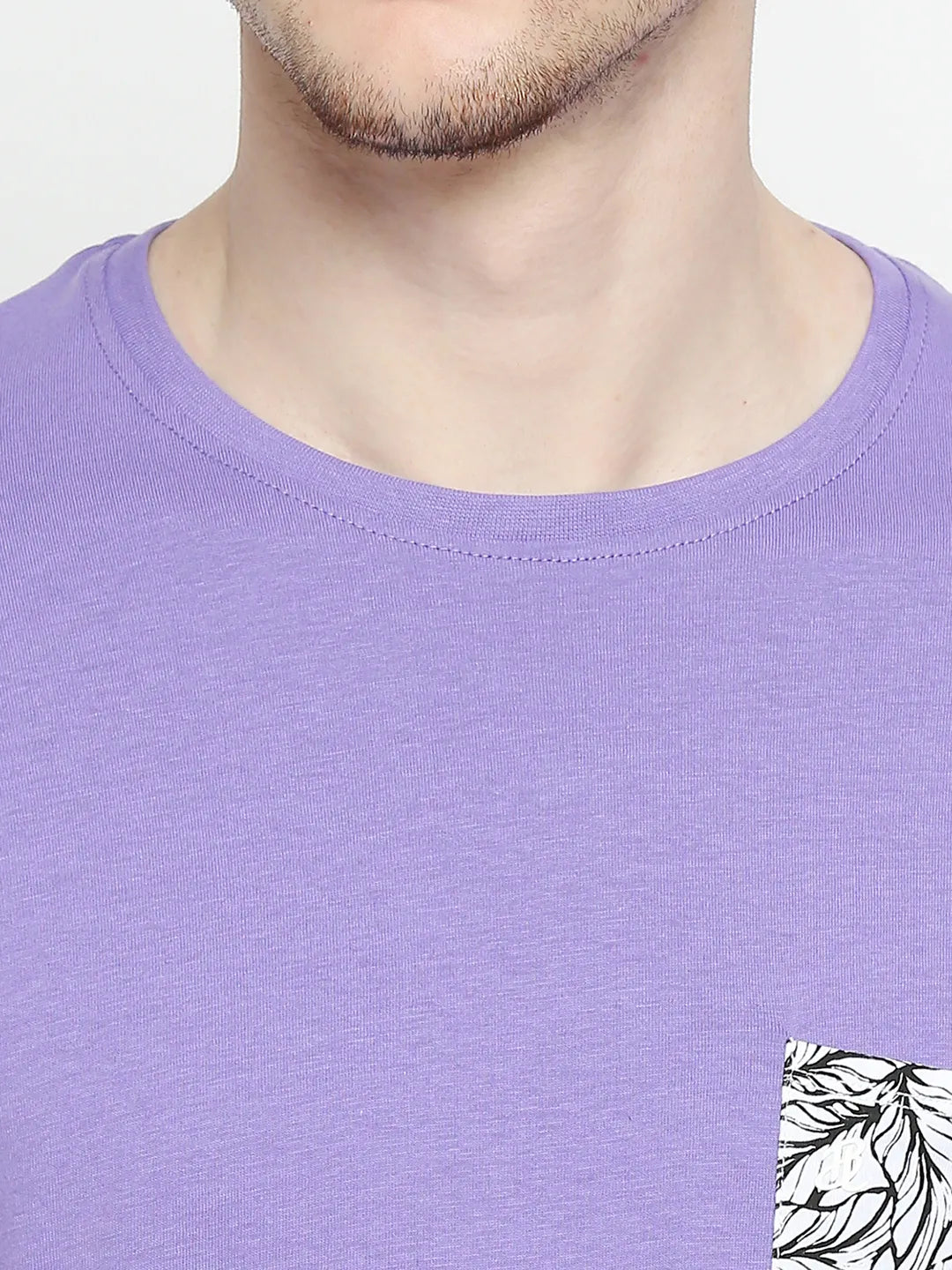 Purple Regular Fit Round Neck Men's T-Shirt by Being Human Clothing