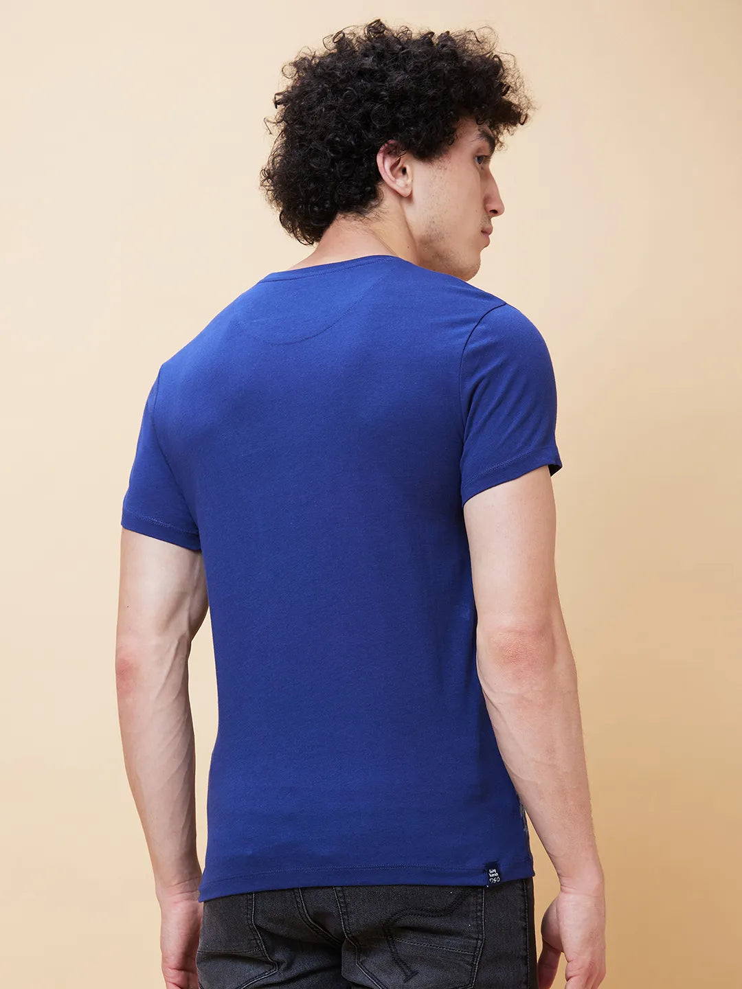 Navy Regular Fit Men's Short Sleeves T-Shirt by Being Human Clothing