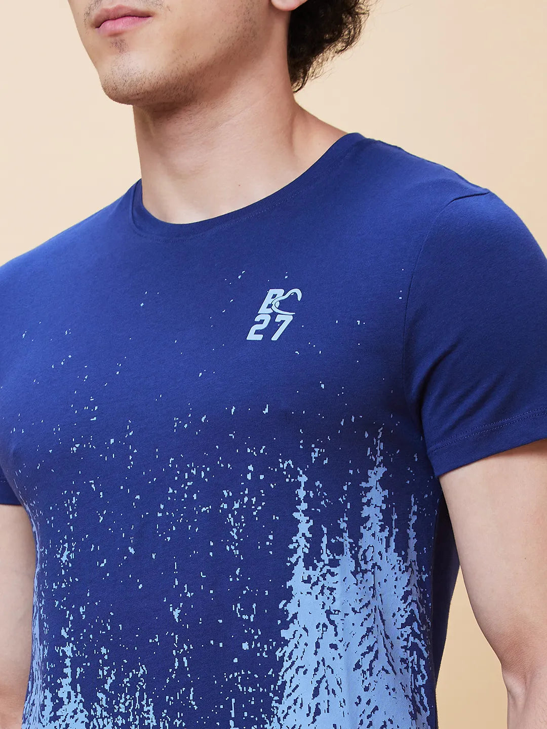 Navy Regular Fit Men's Short Sleeves T-Shirt by Being Human Clothing