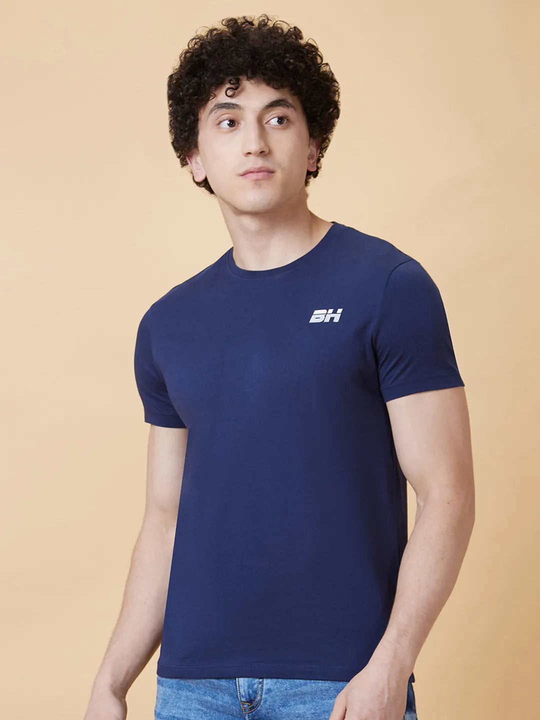 Navy Regular Fit Men's Short Sleeves T-Shirt by Being Human Clothing