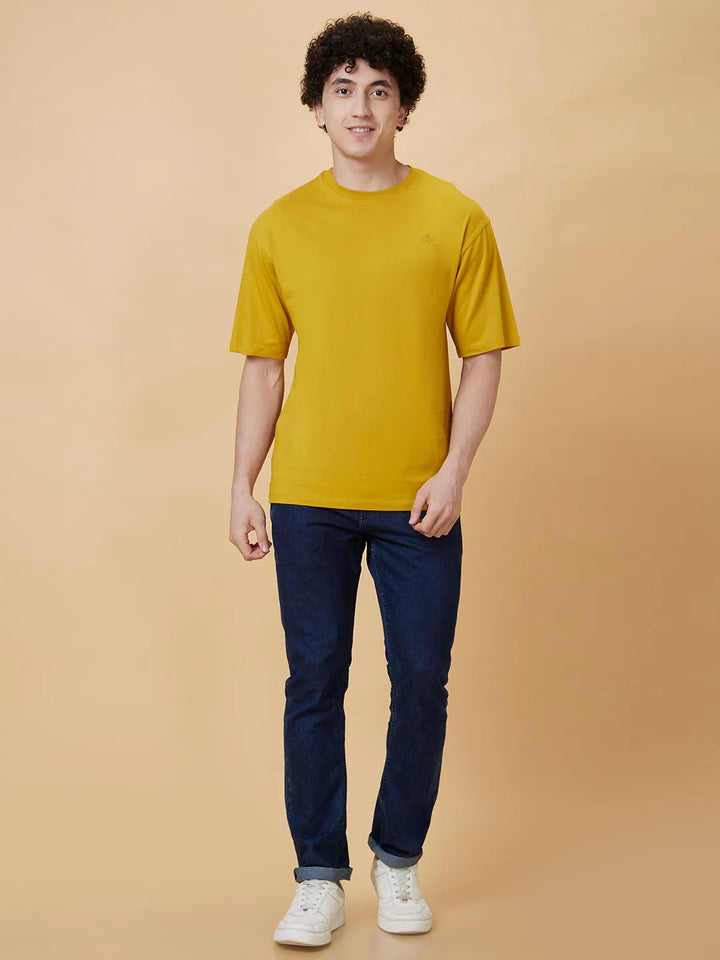 Yellow Regular Fit Men's Short Sleeves T-Shirt by Being Human Clothing