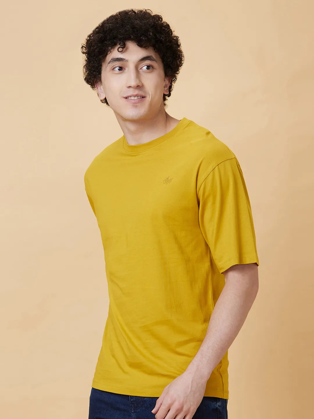 Yellow Regular Fit Men's Short Sleeves T-Shirt by Being Human Clothing