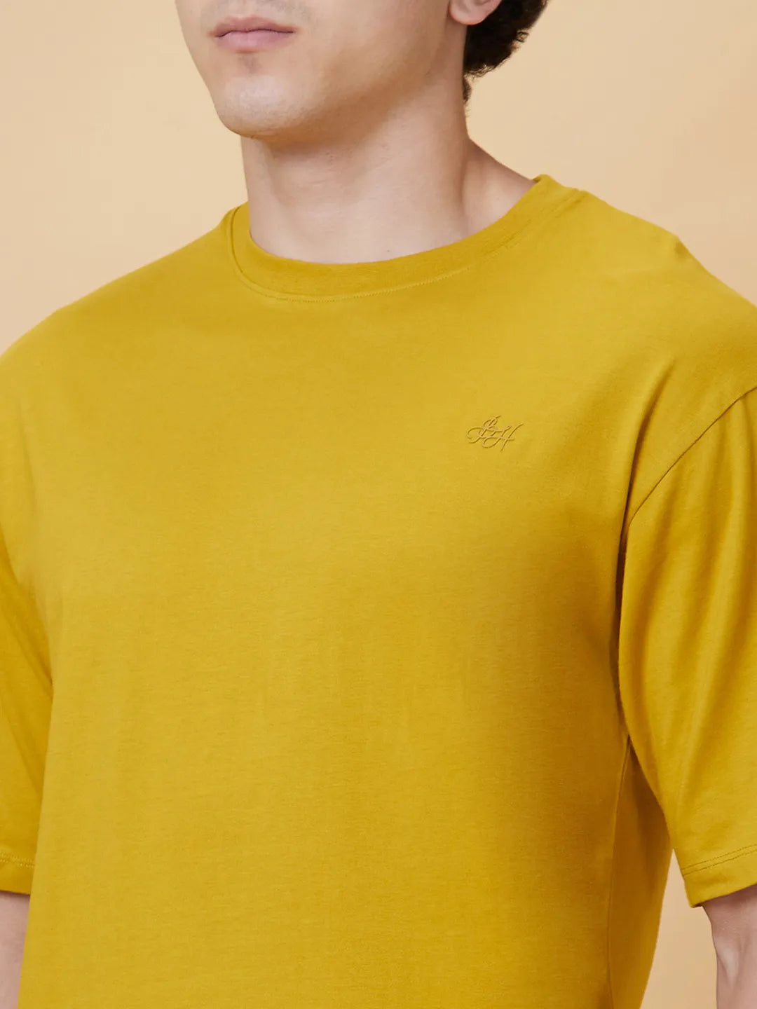 Yellow Regular Fit Men's Short Sleeves T-Shirt by Being Human Clothing