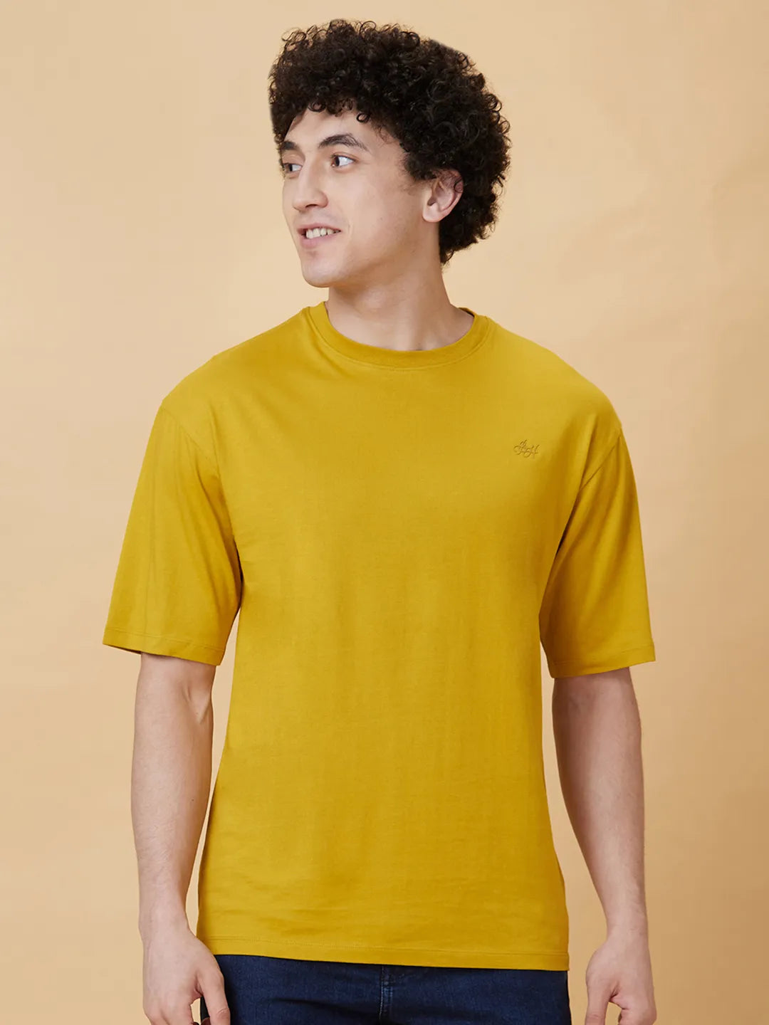 Yellow Regular Fit Men's Short Sleeves T-Shirt by Being Human Clothing