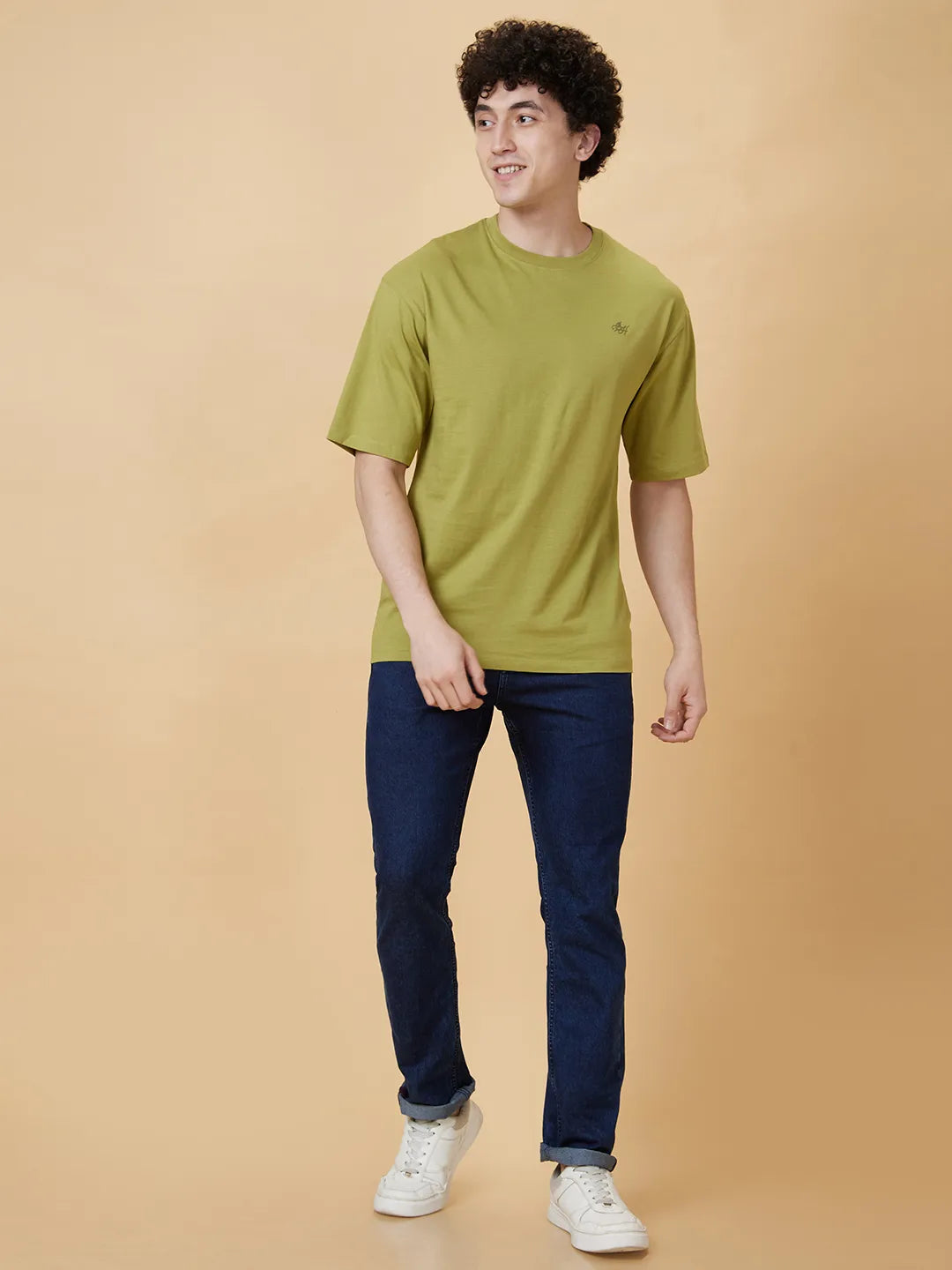 Green Regular Fit Men's Short Sleeves T-Shirt by Being Human Clothing