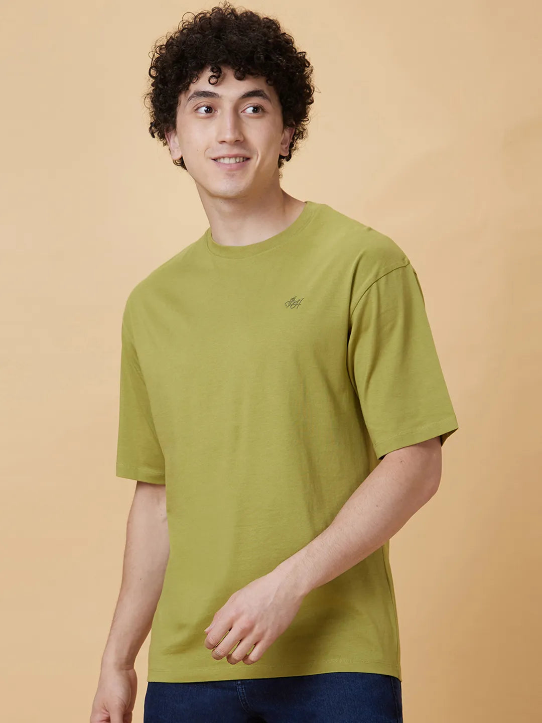 Green Regular Fit Men's Short Sleeves T-Shirt by Being Human Clothing