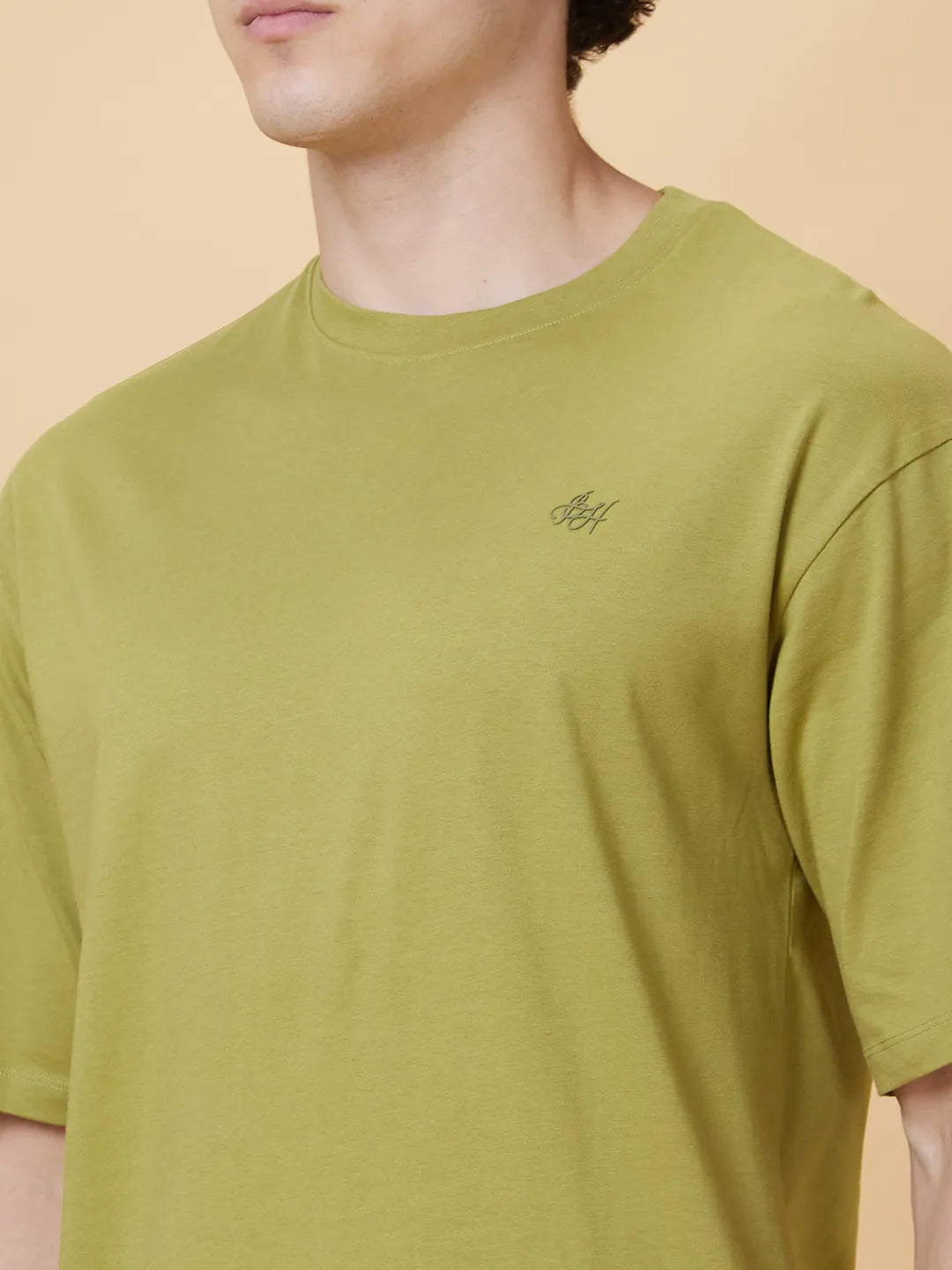 Green Regular Fit Men's Short Sleeves T-Shirt by Being Human Clothing