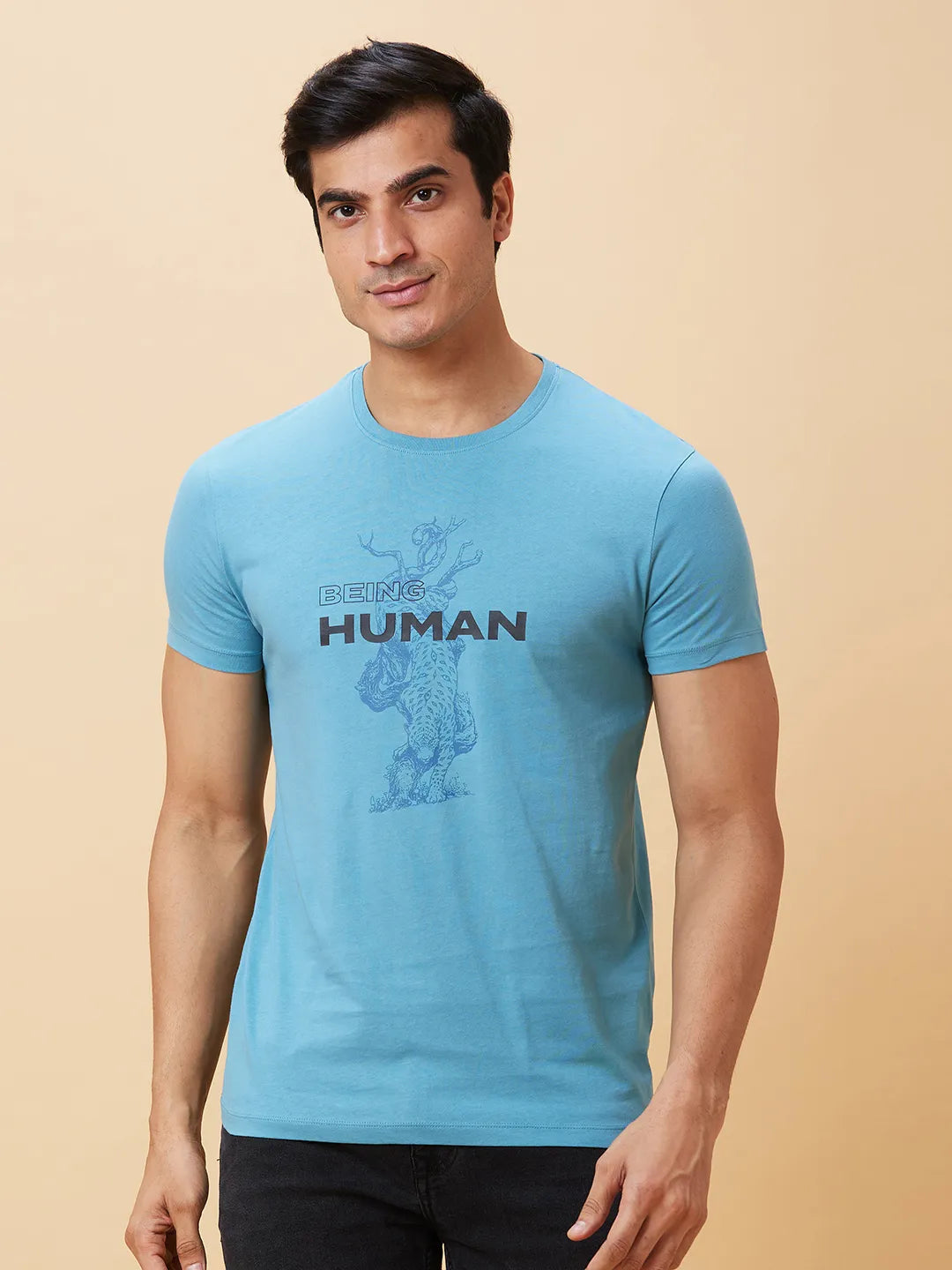 Still Water Regular Fit Round Neck Men's T-Shirt by Being Human Clothing