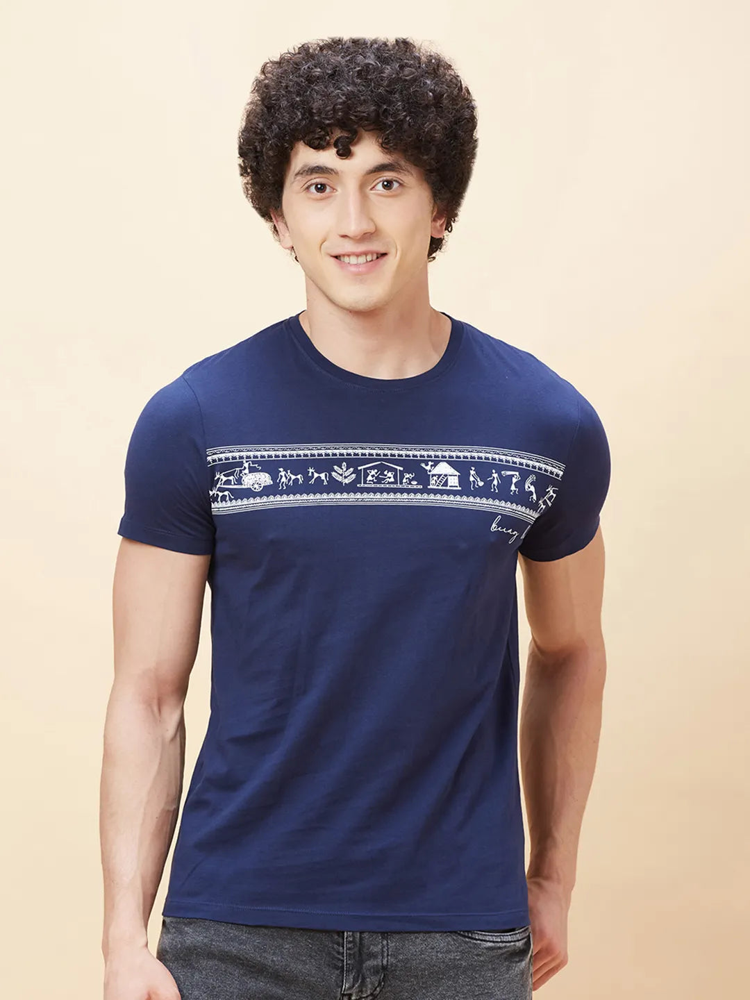 Being Human Clothing Men  T-Shirts-Navy