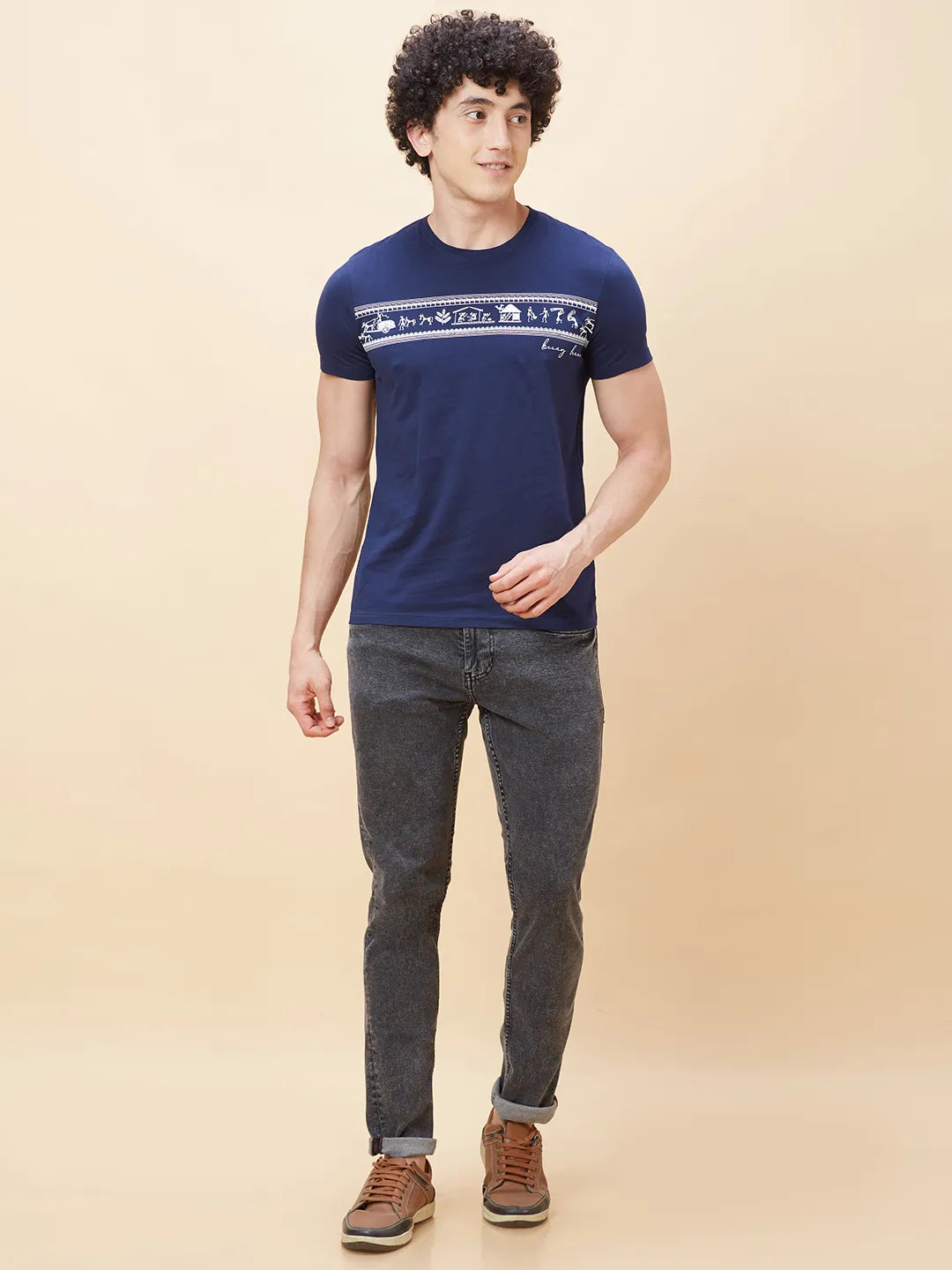 Being Human Clothing Men  T-Shirts-Navy