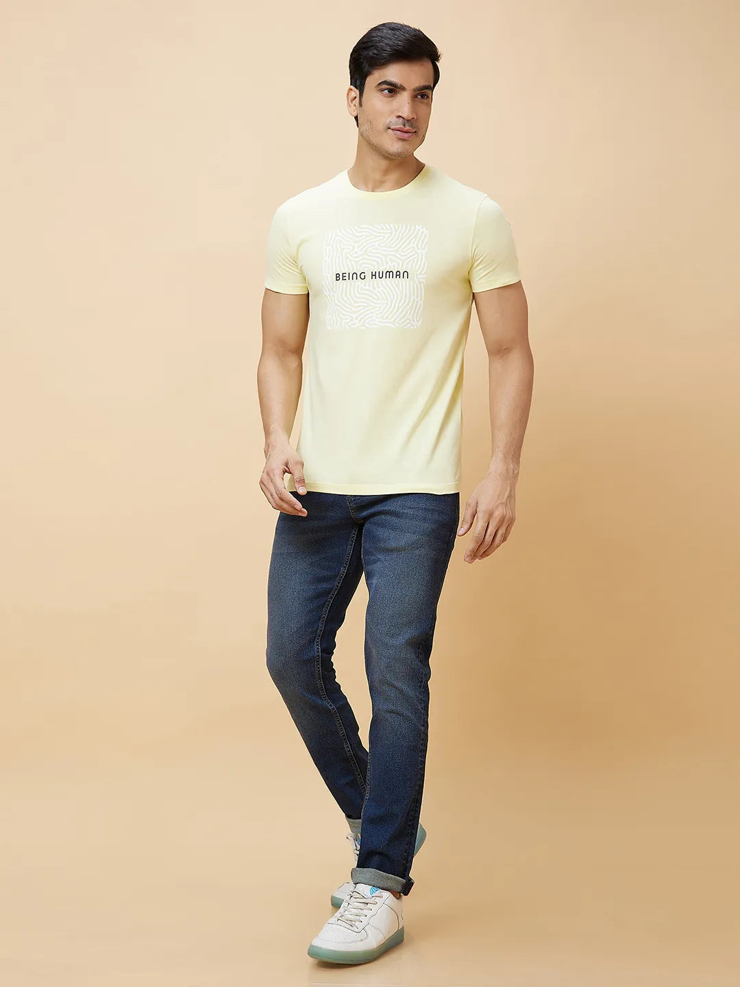 Being Human Clothing Men  T-Shirts-Yellow