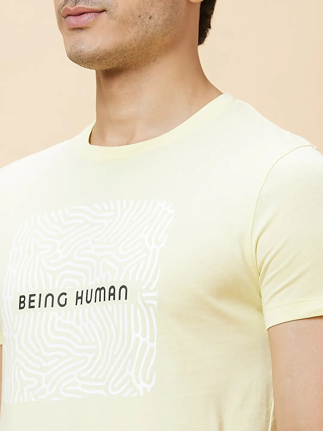 Being Human Clothing Men  T-Shirts-Yellow