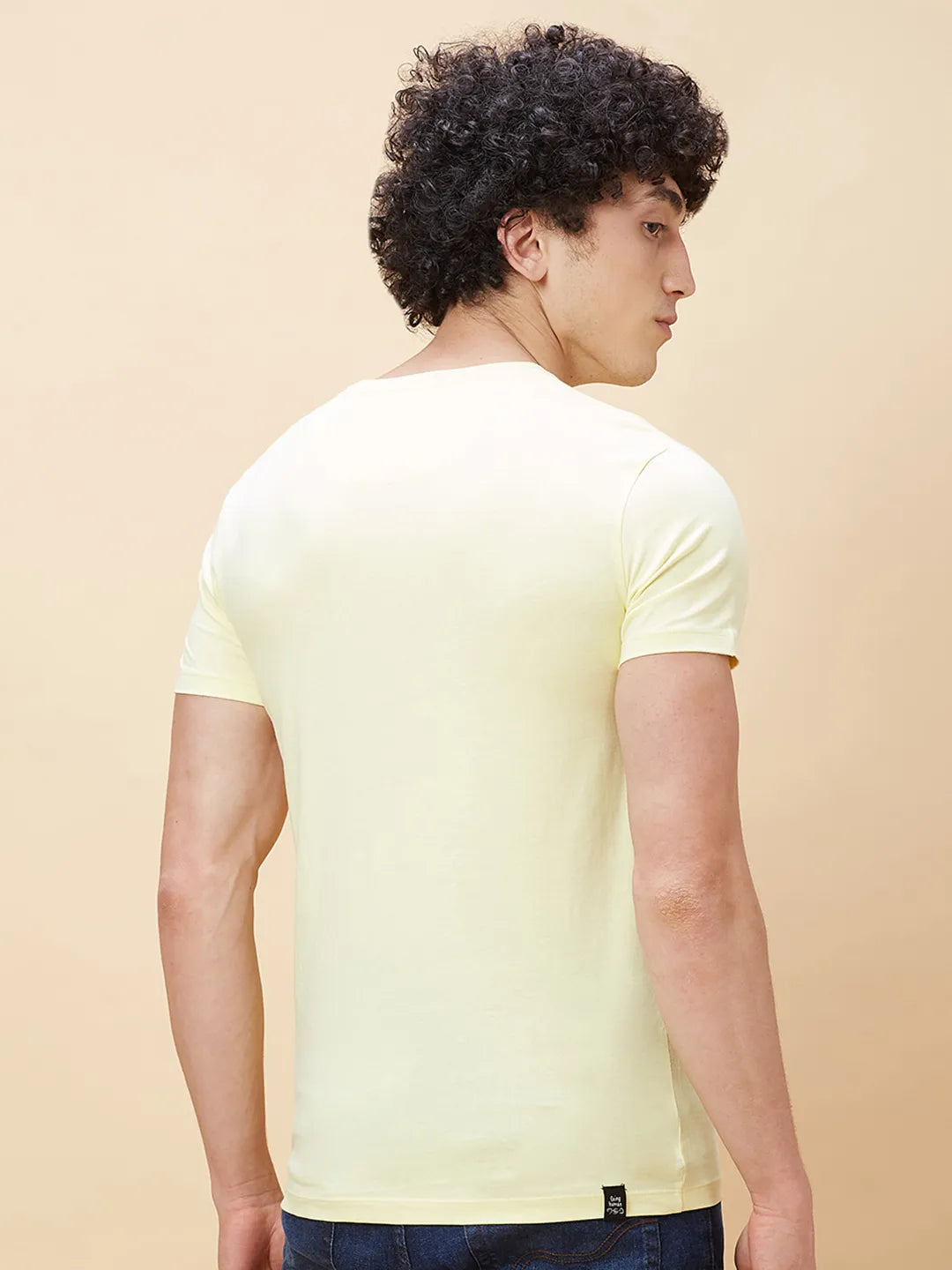 Yellow Regular Fit Men's Short Sleeves T-Shirt by Being Human Clothing